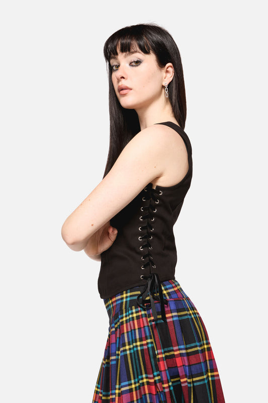 Dangerfield - All Tied Up Punk Corset - black
