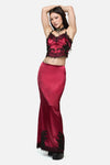 Dangerfield - Rosalie Formal Lace Trim Skirt - red