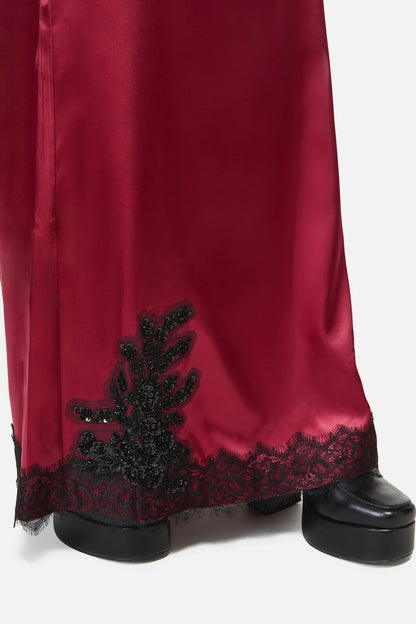 Dangerfield - Rosalie Formal Lace Trim Skirt - red