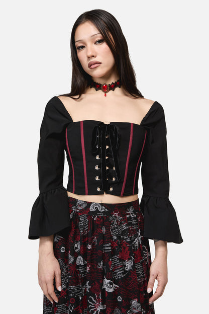Dangerfield - Pirate Contrast Goth Corset - black