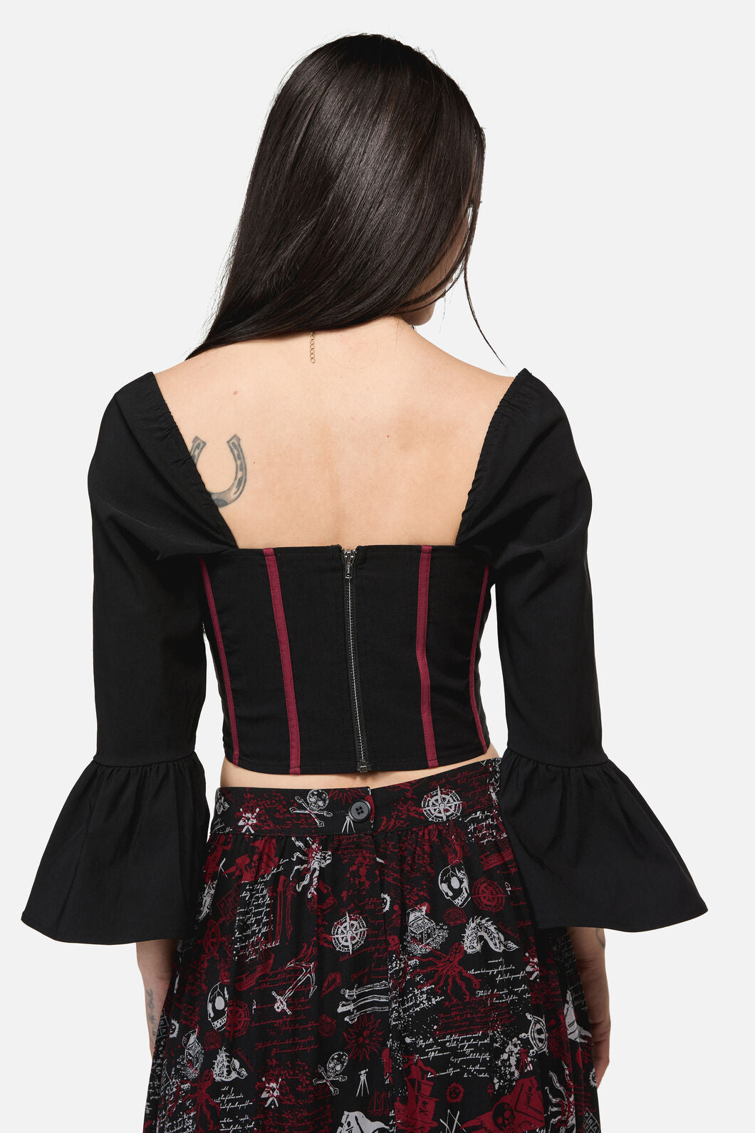 Dangerfield - Pirate Contrast Goth Corset - black