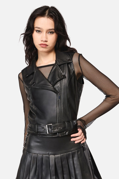 Dangerfield - Hallows D-Ring PU Vest - black