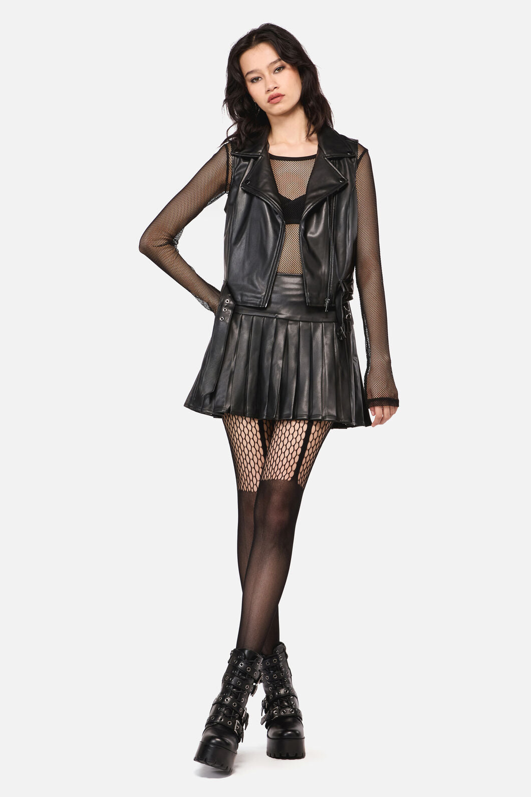 Dangerfield - Hallows D-Ring PU Vest - black