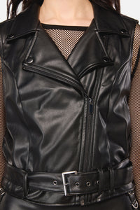 Dangerfield - Hallows D-Ring PU Vest - black