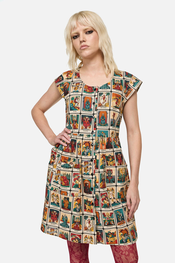 Dangerfield - Tarot Print Goth Dress - multi