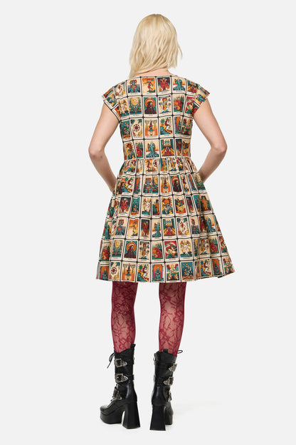 Dangerfield - Tarot Print Goth Dress - multi