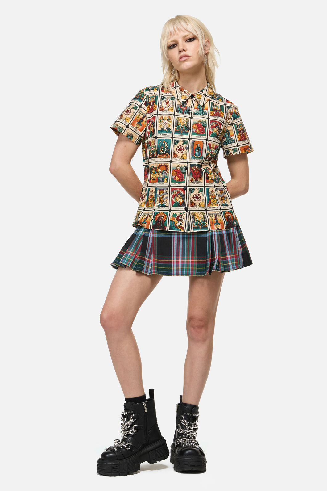 Dangerfield - Tarot Print Goth Blouse - multi