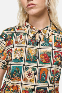Dangerfield - Tarot Print Goth Blouse - multi