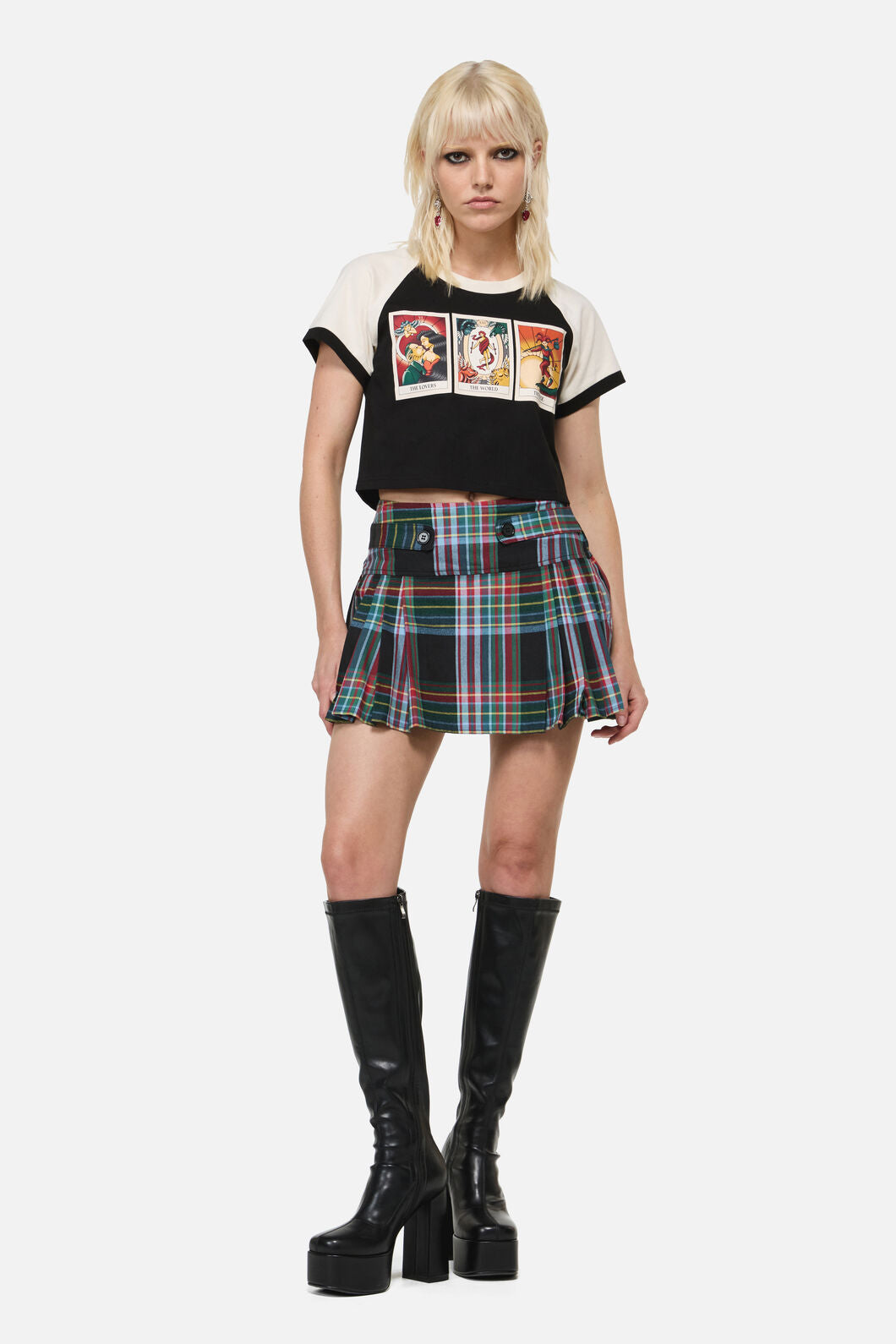 Dangerfield - Tarot Card Raglan Tee - black