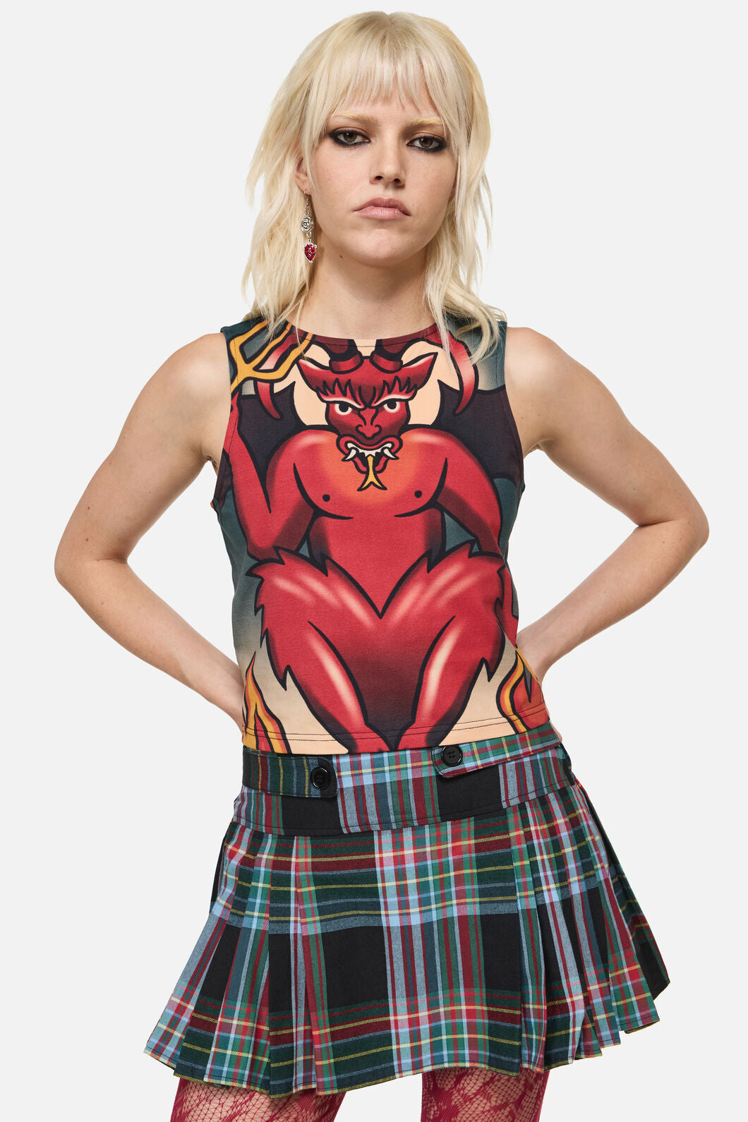 Dangerfield - Lucifer High Neck Goth TankTop - multi