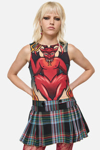 Dangerfield - Lucifer High Neck Goth TankTop - multi