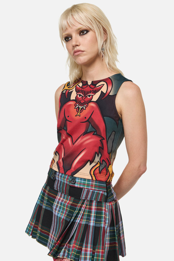 Dangerfield - Lucifer High Neck Goth TankTop - multi