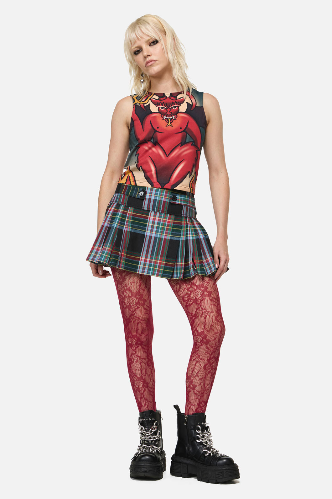 Dangerfield - Lucifer High Neck Goth TankTop - multi