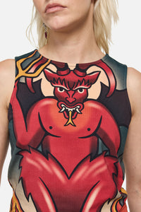 Dangerfield - Lucifer High Neck Goth TankTop - multi