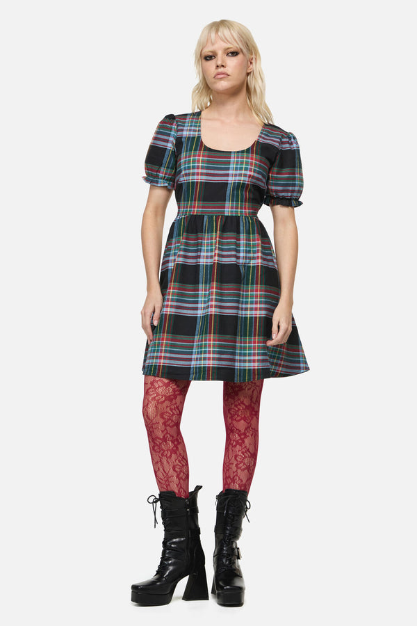 Dangerfield - Hermit Goth Tartan Mini Dress - multi