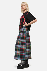 Dangerfield - Hermit Goth Tartan Midi Skirt - multi