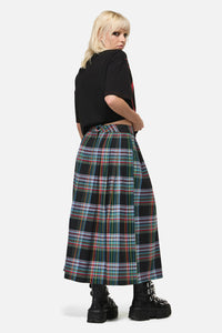 Dangerfield - Hermit Goth Tartan Midi Skirt - multi