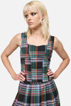 Dangerfield - Hermit Goth Tartan Corset Top - multi