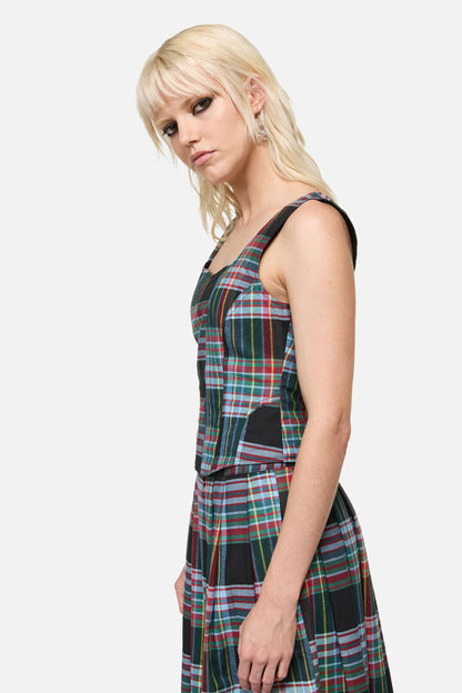 Dangerfield - Hermit Goth Tartan Corset Top - multi