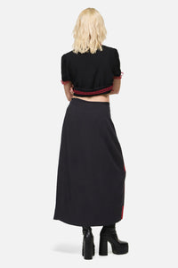 Dangerfield - Reaper Goth Midi Wrap Skirt - black