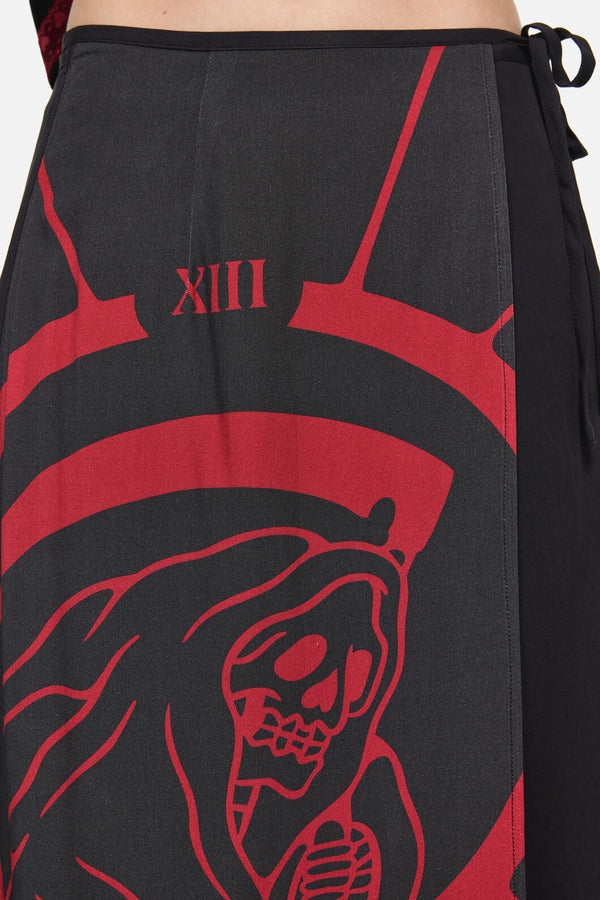 Dangerfield - Reaper Goth Midi Wrap Skirt - black