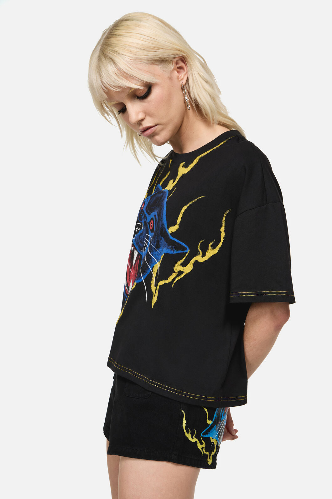 Dangerfield - Rawr Oversized Punk Tee - black
