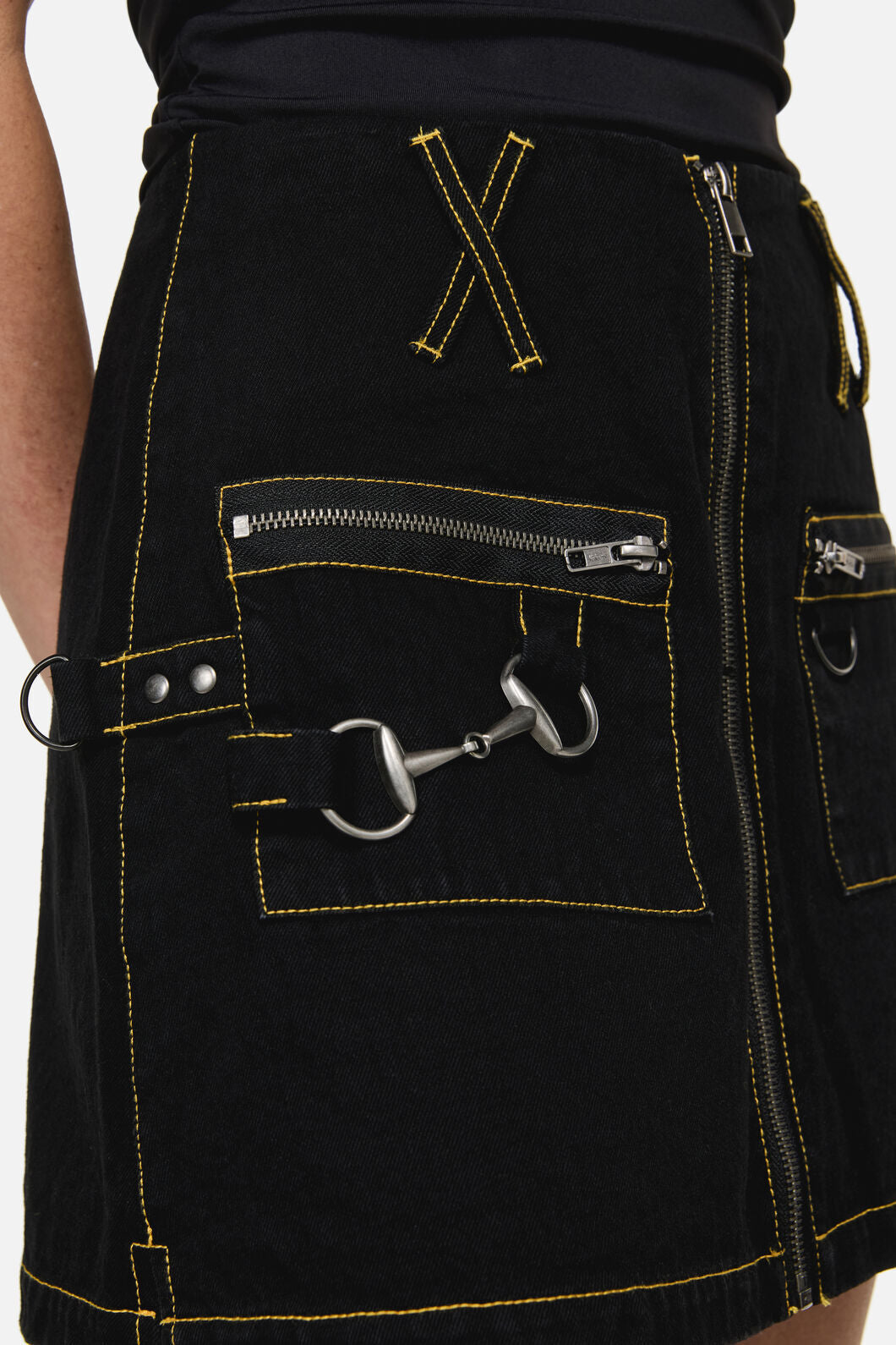 Dangerfield - Electric Punk Trim Skort - black