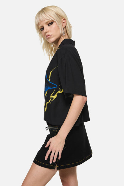 Dangerfield - Rawr Punk Print Blouse - black