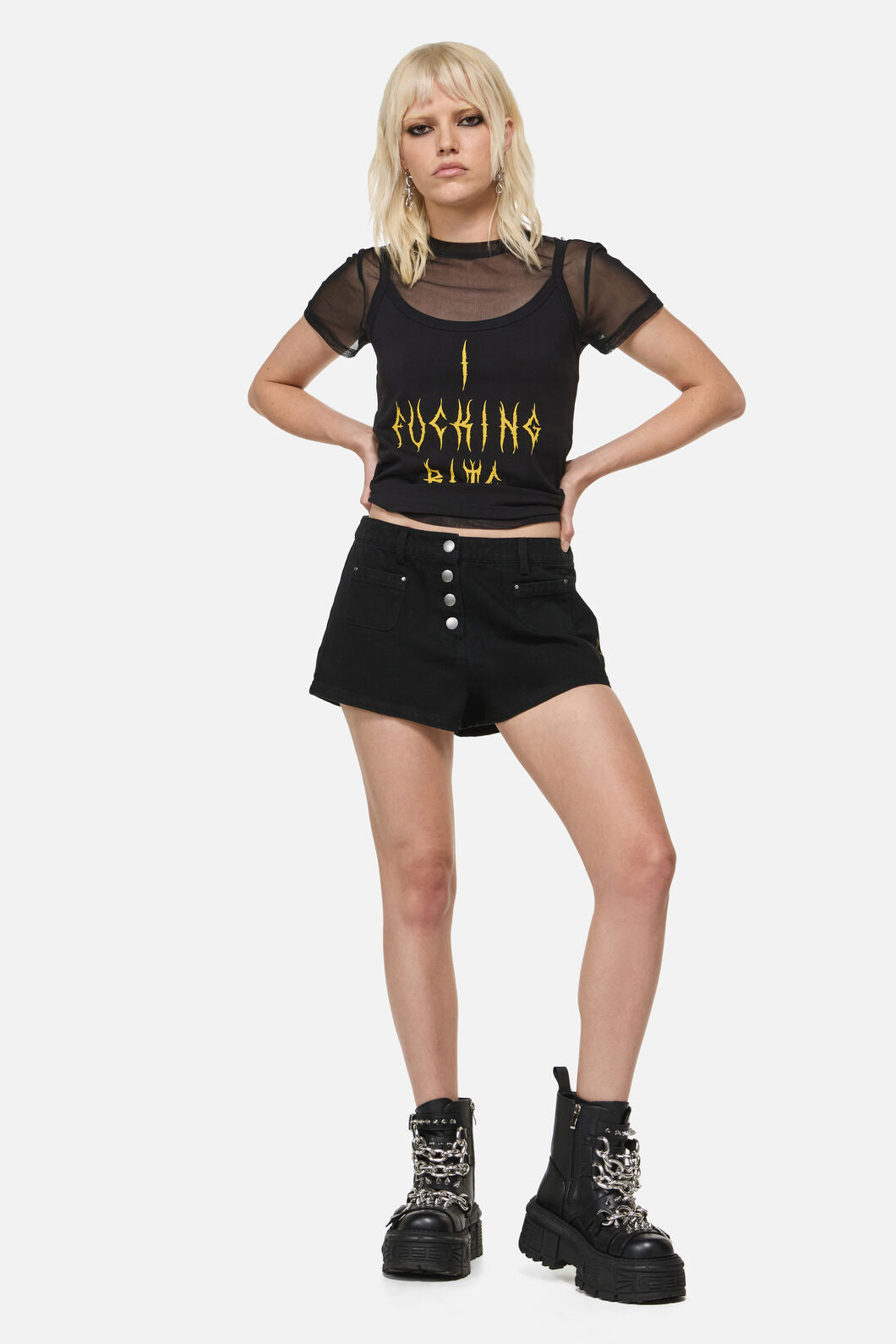 Dangerfield - Rawr Punk Booty Short - black