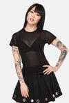 Dangerfield - Electric Punk Mesh Top - black