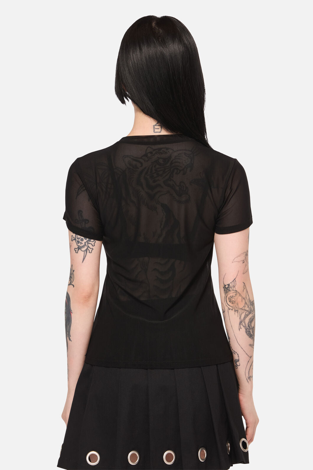 Dangerfield - Electric Punk Mesh Top - black