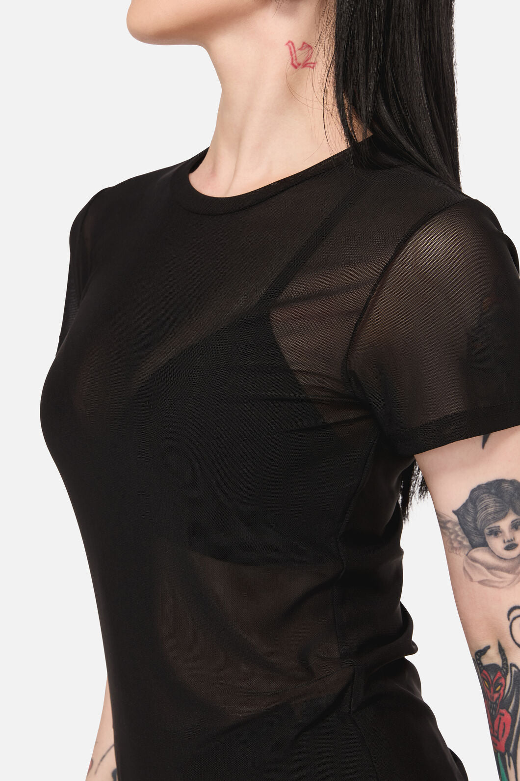 Dangerfield - Electric Punk Mesh Top - black