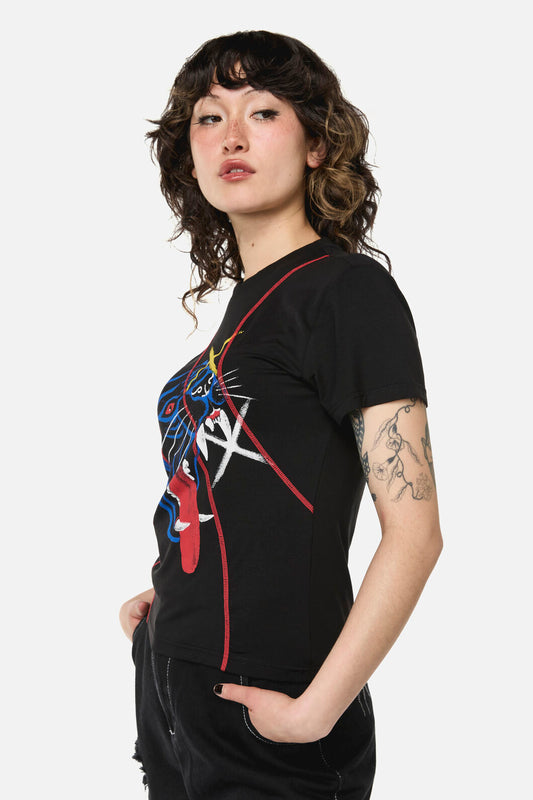 Dangerfield - Rawr Punk Stitch Tee - black