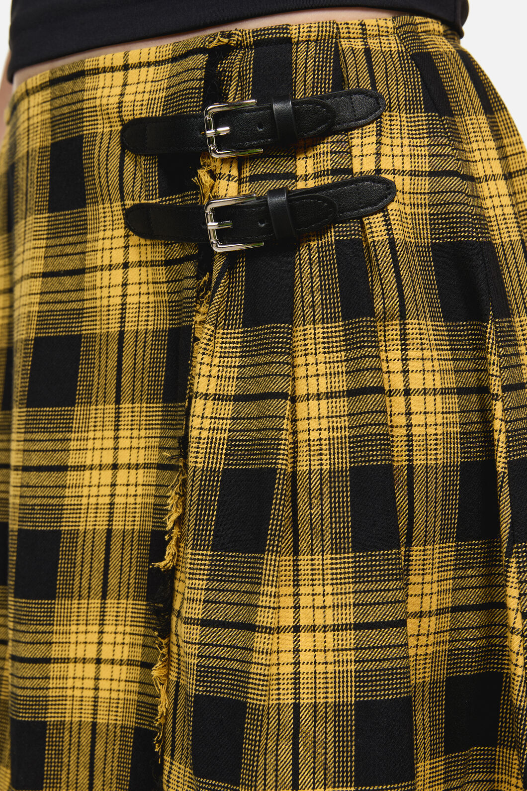 Dangerfield - Tai Tartan Punk Mini Skirt - yellow