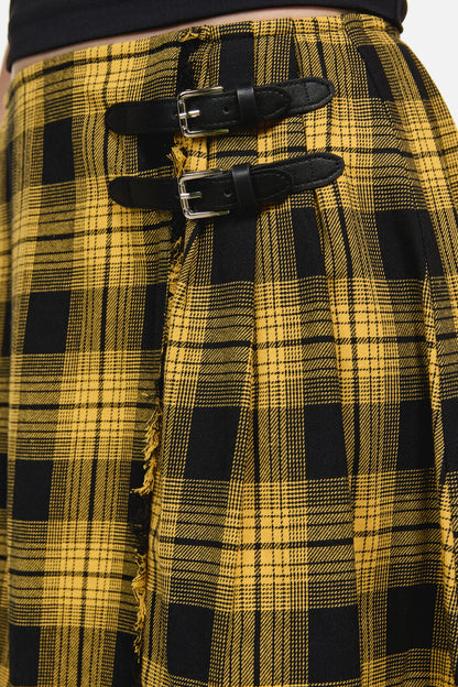Dangerfield - Tai Tartan Punk Mini Skirt - yellow