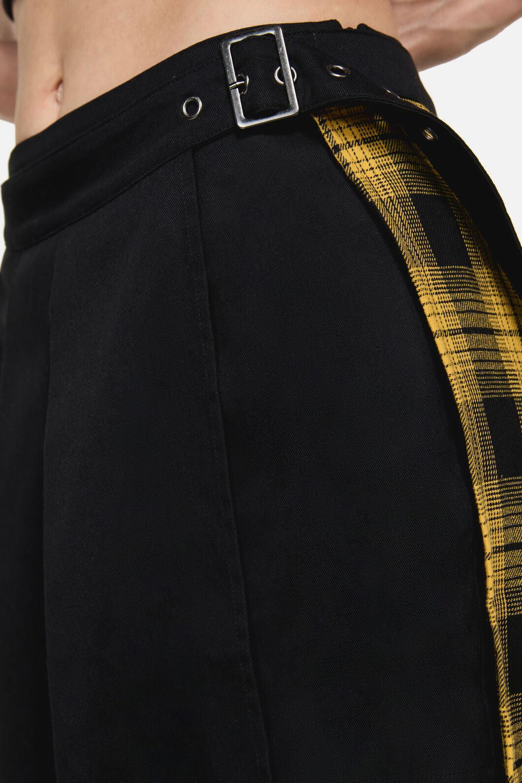 Dangerfield - Tai Tartan Punk Midi Skort - yellow