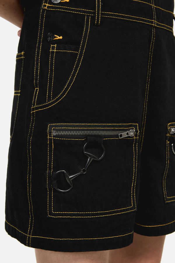 Dangerfield - Electric Punk Trim Overall - black