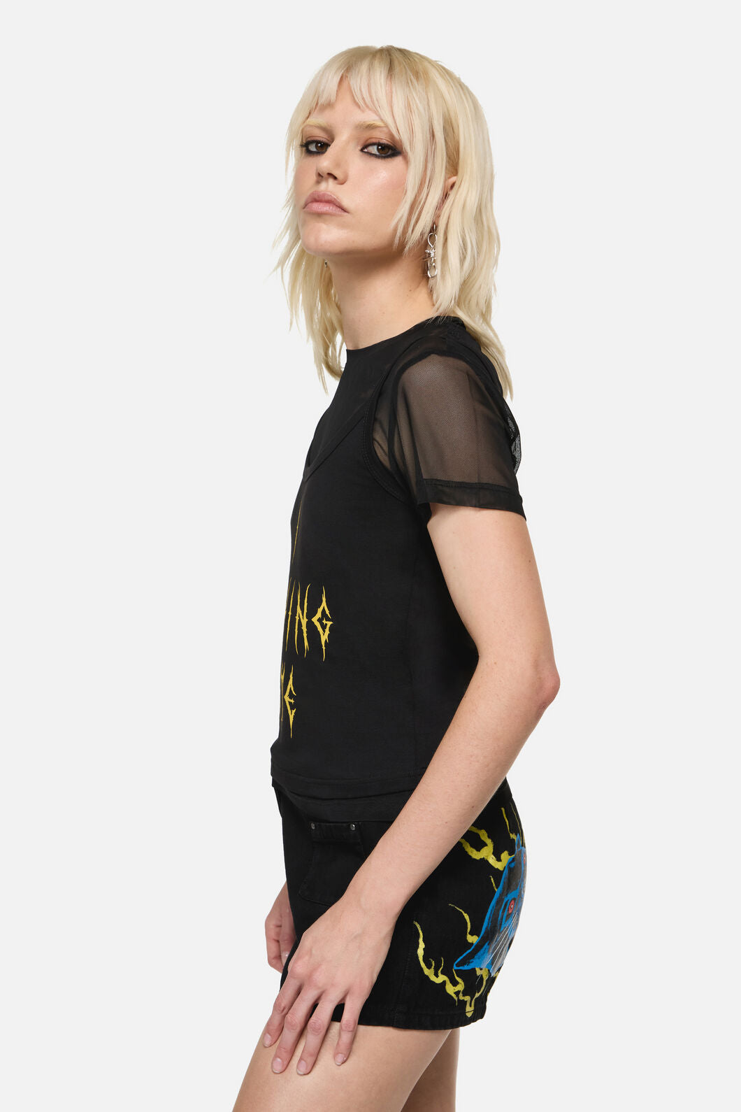 Dangerfield - Biter Punk Layer Top - black