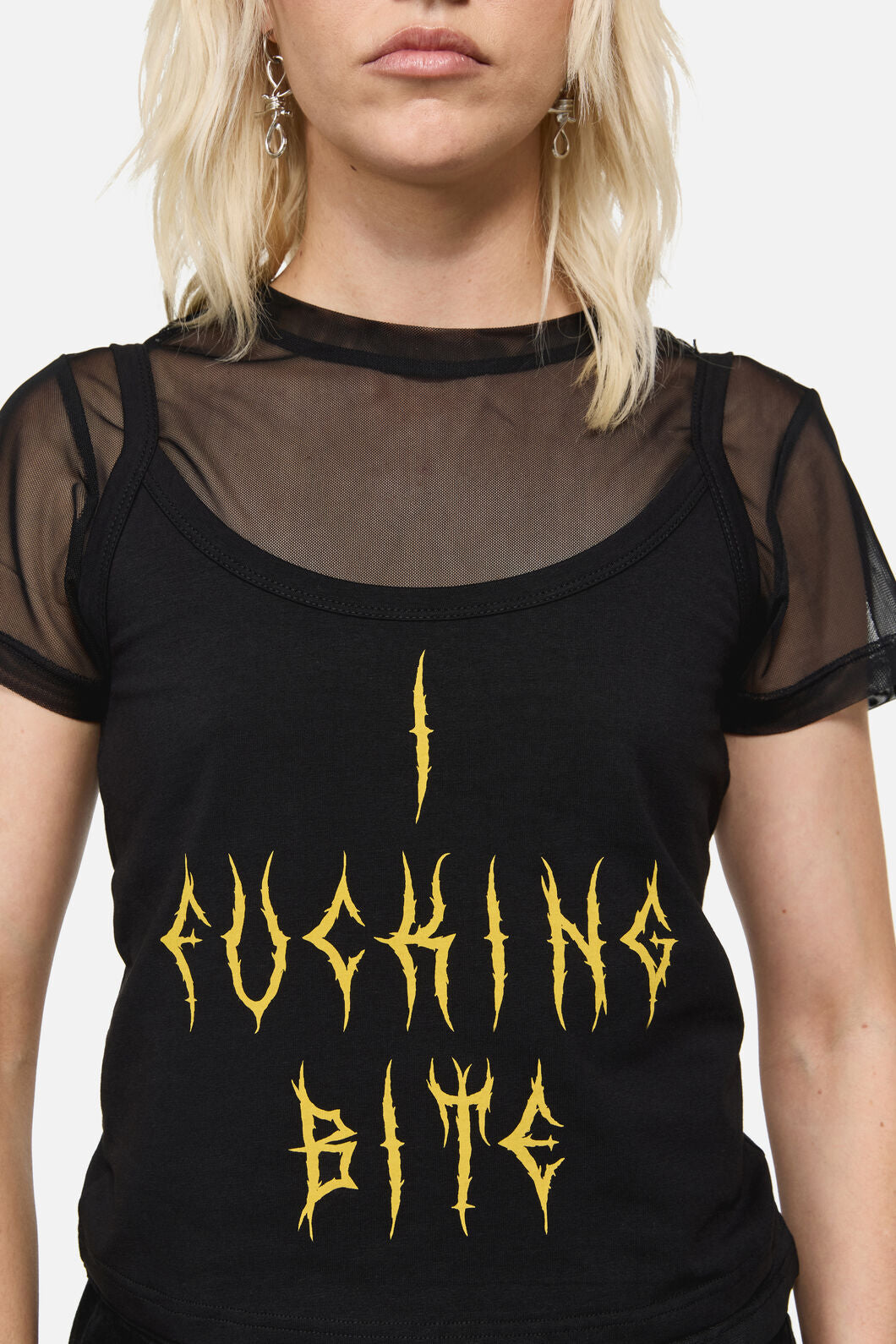 Dangerfield - Biter Punk Layer Top - black