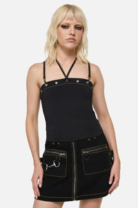 Dangerfield - Biter Punk Eyelet Tank Top - black