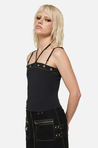 Dangerfield - Biter Punk Eyelet Tank Top - black