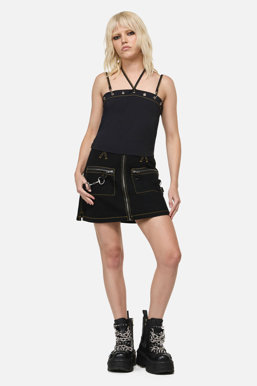 Dangerfield - Biter Punk Eyelet Tank Top - black