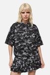 Dangerfield - Disruptive Camo Boxy CropShirt - grey-black
