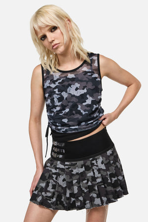 Dangerfield - Disruptive Camo Mesh2PieceTank - grey-black