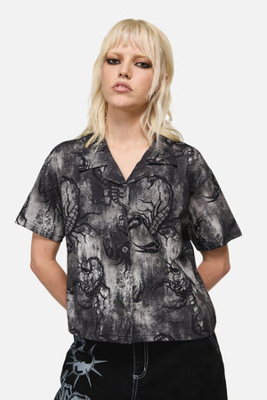 Dangerfield - Scorpius Print Shirt - grey