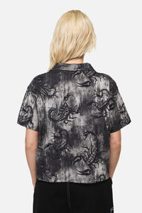 Dangerfield - Scorpius Print Shirt - grey