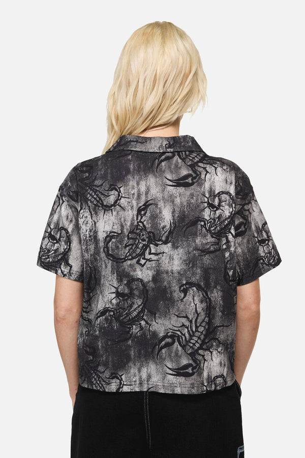 Dangerfield - Scorpius Print Shirt - grey