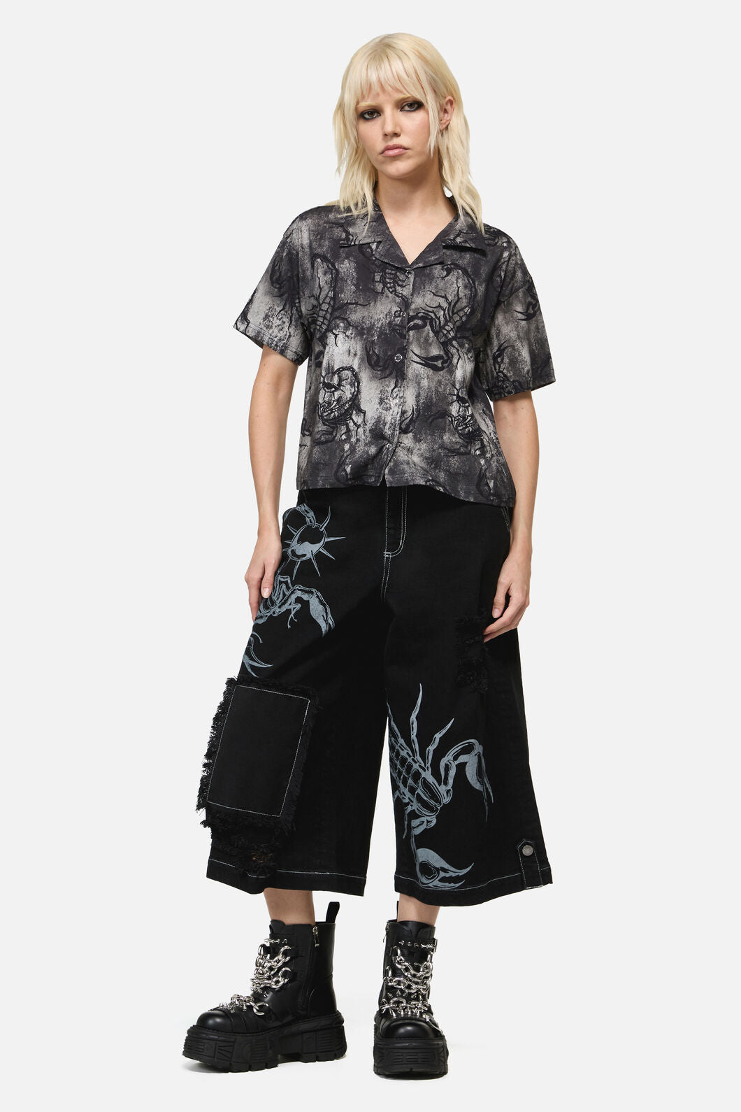 Dangerfield - Scorpius Print Shirt - grey