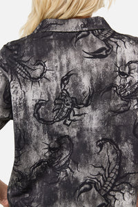 Dangerfield - Scorpius Print Shirt - grey
