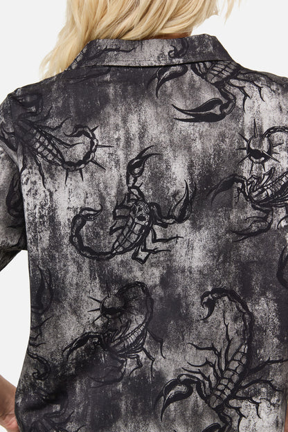 Dangerfield - Scorpius Print Shirt - grey